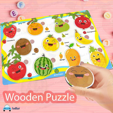EduPlay | Aprender con diversión - Set de rompecabezas de madera para bebés y niños pequeños